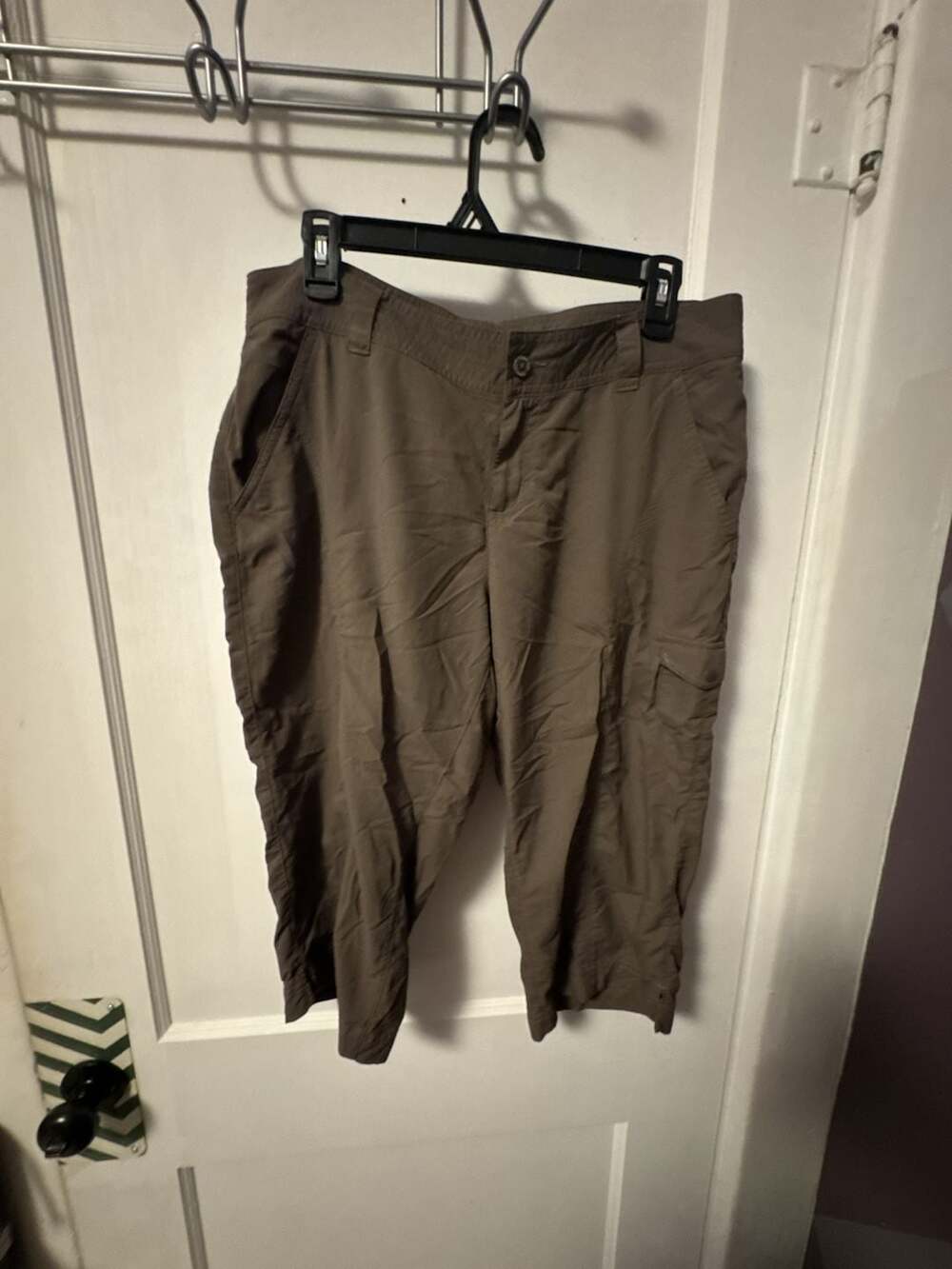 Columbia Sportswear Women's Brown Nylon Outdoor Hiking Cargo Capri Pants Size 12